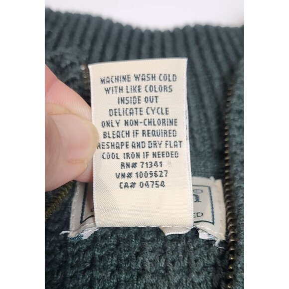 L.L. Bean Green Ribbed Pullover Sweater Size XL - Picture 8 of 8